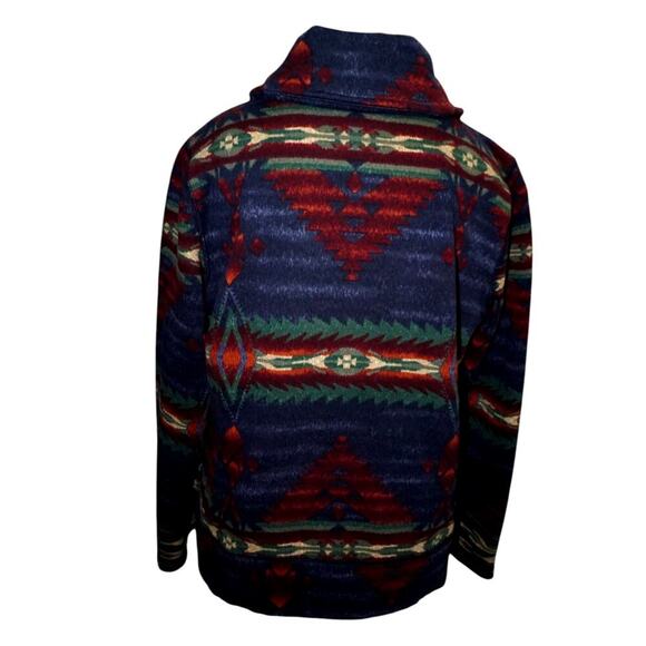 Ralph Lauren LRL Lauren Jeans Co Southwestern Aztec Cardigan Shawl Collar Size L - Picture 3 of 9
